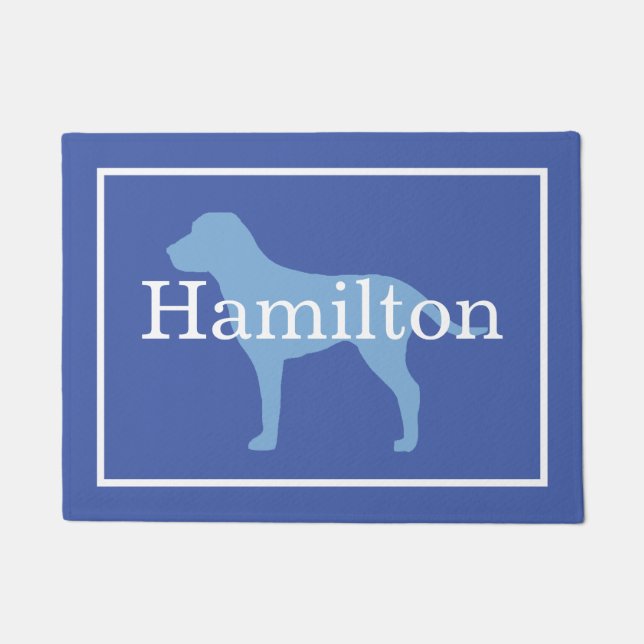 Blauer Hund Fußmatte (Vorderseite)