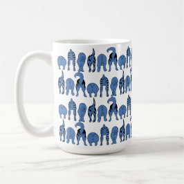 Blauer-Hund-Hintern-Muster Kaffeetasse