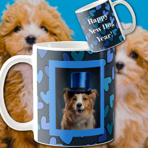 Blauer Hund Neues Jahr Kaffeetasse