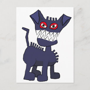 Blauer Hund Postkarte