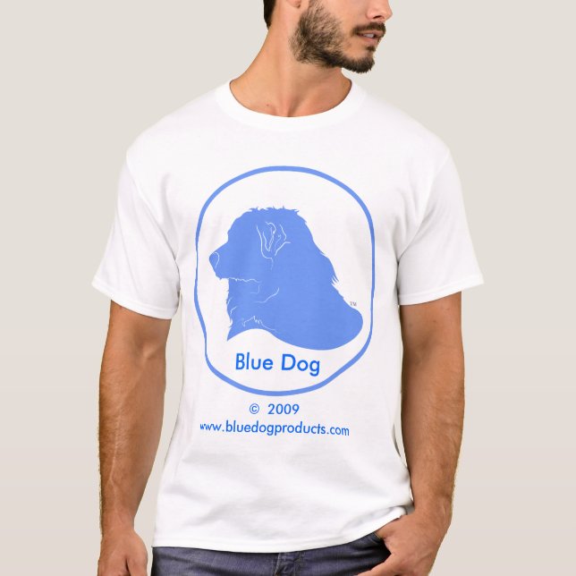 Blauer Hundedemokrat-T - Shirt (Vorderseite)