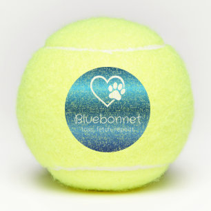 Blauer Hundename Tennisball 'werfen, apportieren, Tennisbälle