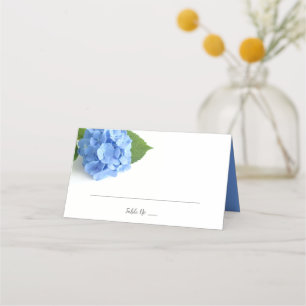 Blauer Hydrangea-Blumenzehen Platzkarte