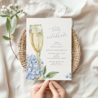Blauer Hydrangea Blüten Feiern wir Party