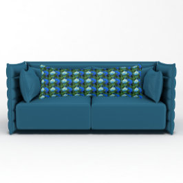 Blauer Hydrangea Blütenmuster Blumenmuster Kissen