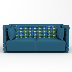 Blauer Hydrangea Blütenmuster Blumenmuster Kissen