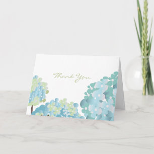 Blauer Hydrangea danken Ihnen zu kardieren Dankeskarte
