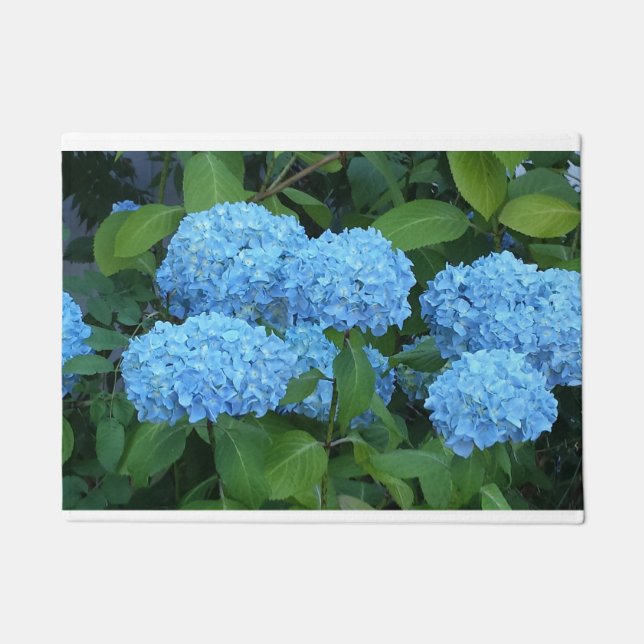 Blauer Hydrangea Fußmatte (Vorderseite)