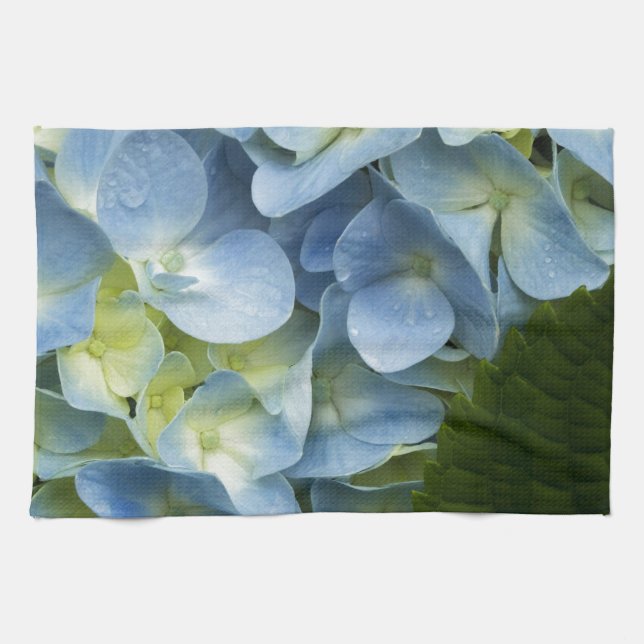 Blauer Hydrangea Küchentuch (Horizontal)