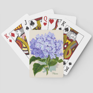 Blauer Hydrangea-Spielkarten Spielkarten