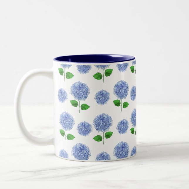 Blauer Hydrangea-Tasse Zweifarbige Tasse (Links)