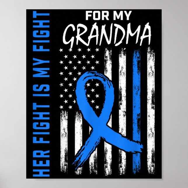Blauer ihr Kampf ist mein Kampf gegen Diabetes Bew Poster (Vorne)