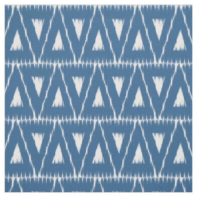 Blauer Ikat-Dreiecke-Stoff Stoff (Muster)