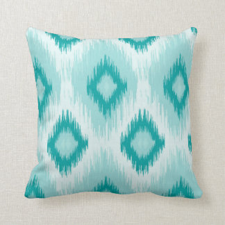 Blauer iKat-Lendenkissenbezug Kissen