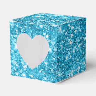 Blauer Imitat Glitzer glänzend glänzende Sequenz Geschenkschachtel