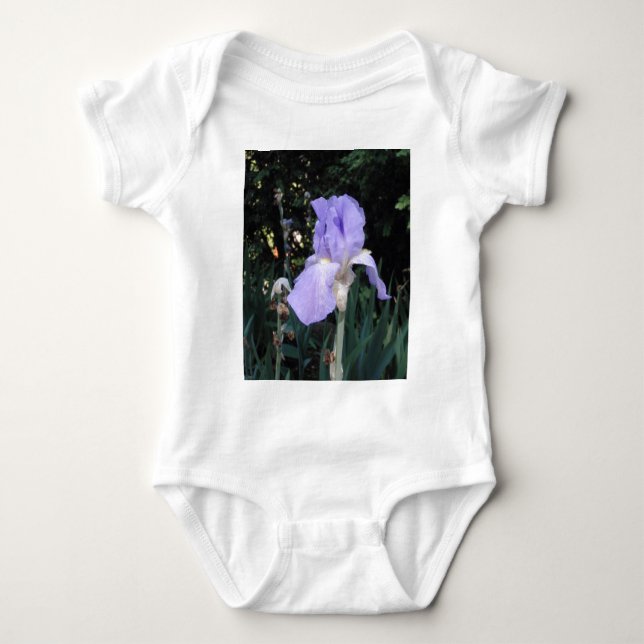 Blauer Iris Baby Strampler (Vorderseite)