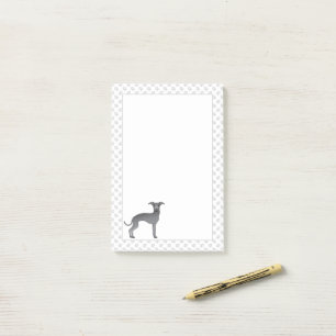 Blauer Italienischer Windhund Süßer Cartoon-Hund M Post-it Klebezettel