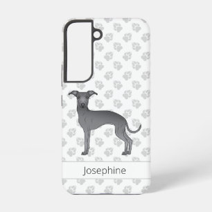 Blauer Italienischer Windhund Süßer Cartoon-Hund M Samsung Galaxy Hülle