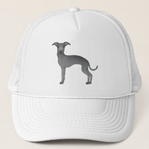 Blauer Italienischer Windhund Süßer Cartoon-Hund Truckerkappe