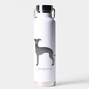 Blauer Italienischer Windhund Süßer Hund Mit Indiv Trinkflasche
