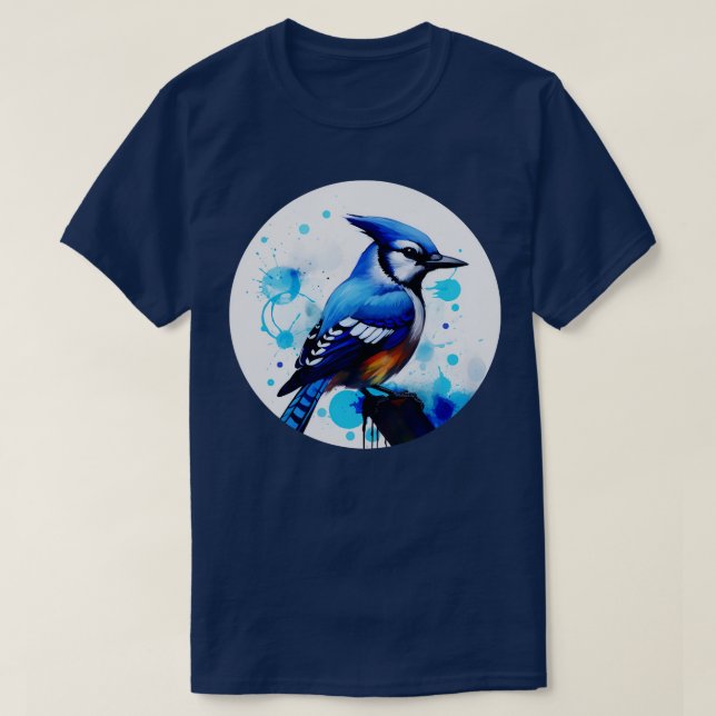 Blauer Jay 3 T-Shirt (Design vorne)