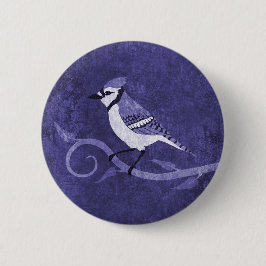 Blauer Jay-Knopf Button