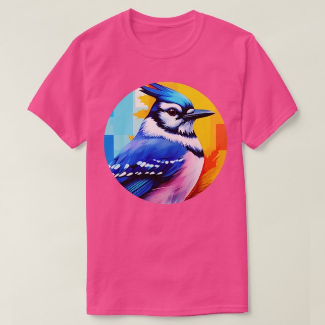Blauer Jay-Vogel 6 T-Shirt (Design vorne)
