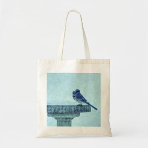 Blauer Jay Winter Füttre schmerzhaft Tragetasche