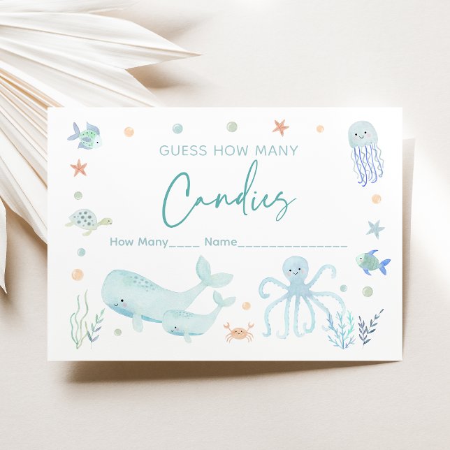 Blauer Junge unter dem Meer schätze, wie viele Spi Begleitkarte (Von Creator hochgeladen)