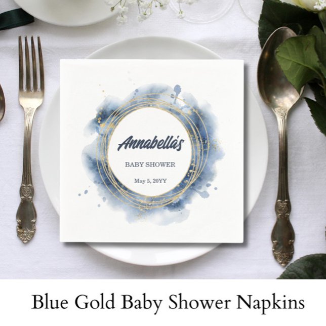 Blauer Jungen-Baby-Party  Serviette (Von Creator hochgeladen)