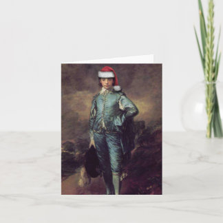 Blauer Jungen-Sankt-Anmerkungs-Karte Feiertagskarte