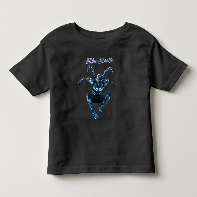 Blauer Käfer Leaping Art Kleinkind T-shirt (Vorderseite)