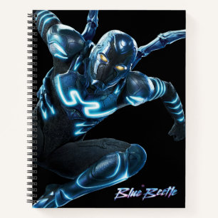 Blauer Käfer Leaping Art Notizbuch