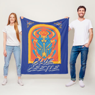 Blauer Käfer Scarab Talavera Graphic Fleecedecke