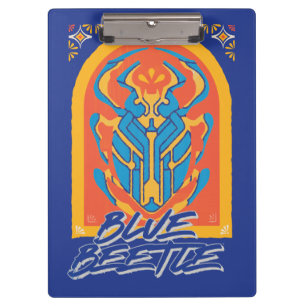 Blauer Käfer Scarab Talavera Graphic Klemmbrett