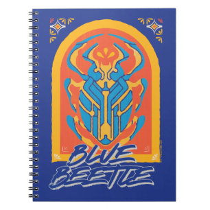 Blauer Käfer Scarab Talavera Graphic Notizblock