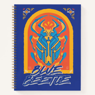 Blauer Käfer Scarab Talavera Graphic Notizbuch