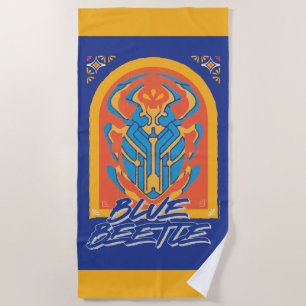Blauer Käfer Scarab Talavera Graphic Strandtuch