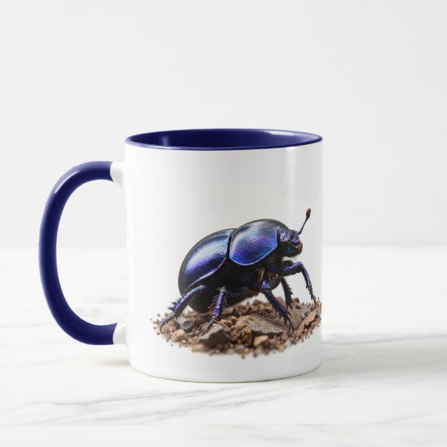Blauer Käfer Waldwildnis Tasse (Links)