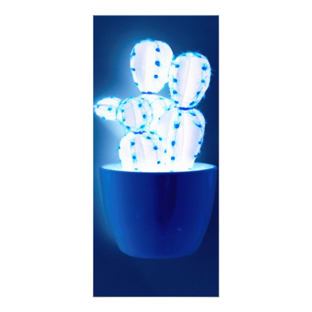 Blauer Kakteen Werbekarte (Vorne)