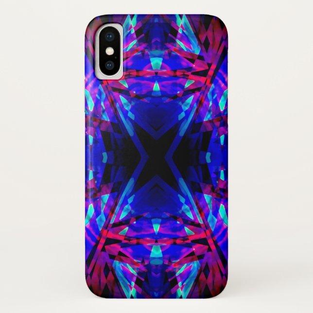 Blauer Kaleidoskop Case-Mate iPhone Hülle (Rückseite)