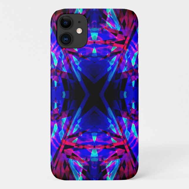 Blauer Kaleidoskop Case-Mate iPhone Hülle (Rückseite)