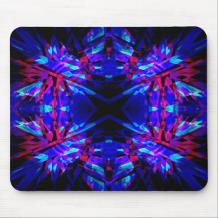 Blauer Kaleidoskop Mousepad