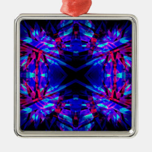 Blauer Kaleidoskop Ornament Aus Metall