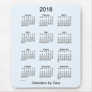 Blauer Kalender 2018 Alices durch Janz Mousepad