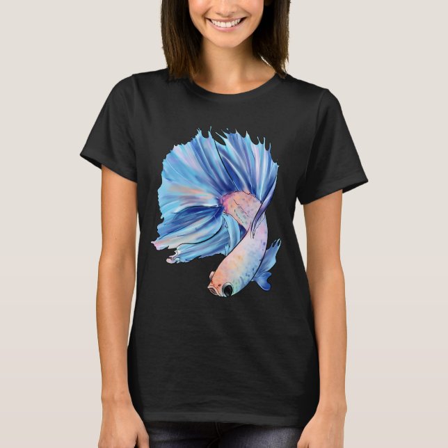 Blauer Kampffisch T-Shirt (Vorderseite)