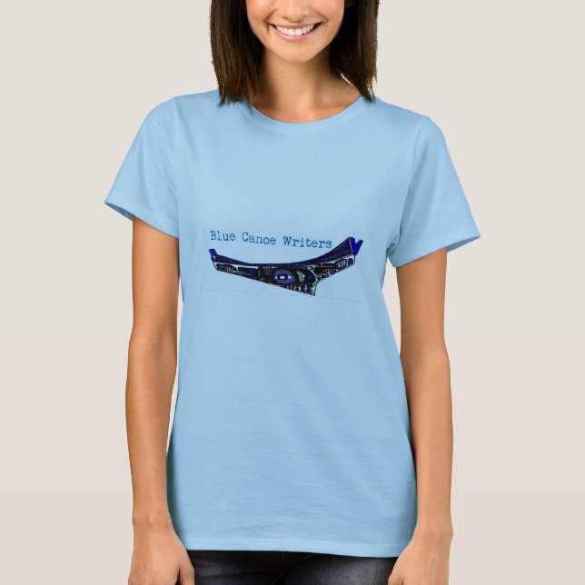 Blauer Kanu-Verfasser-T - Shirt (Vorderseite)
