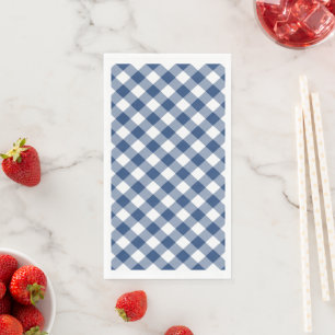 Blauer Karo Gingham Serviette