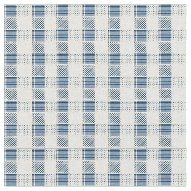 Blauer Karostoff Stoff (Nahaufnahme)