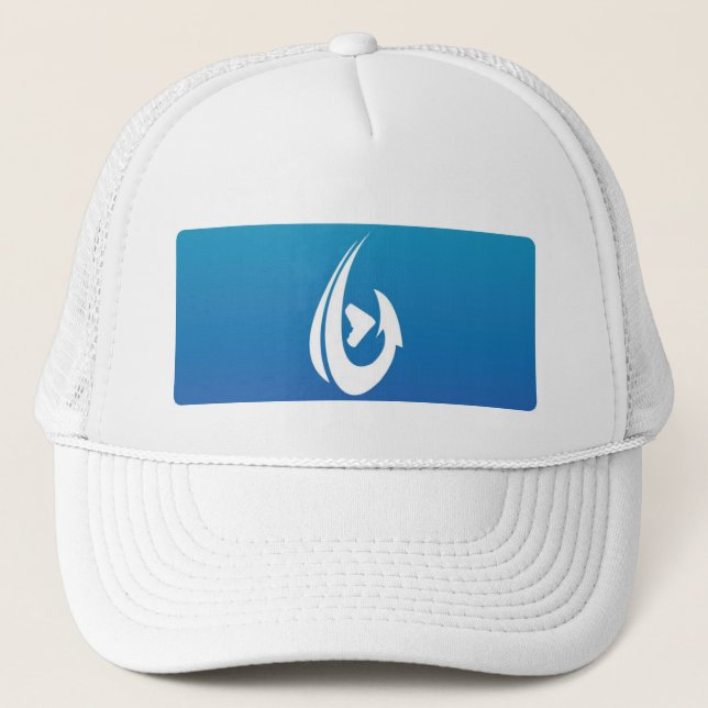 Blauer Kasten Truckerkappe (Vorderseite)